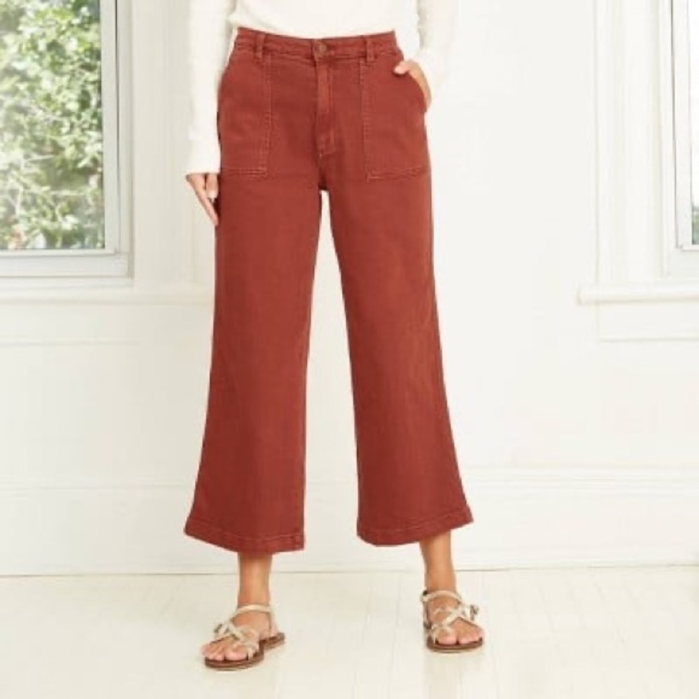 Target Universal Thread High Rise Wide Leg Crop Pant Short Length